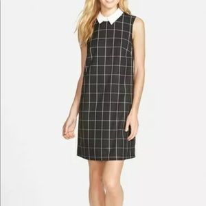 Halogen Check Shift Dress with Removable Collar Size XSmall